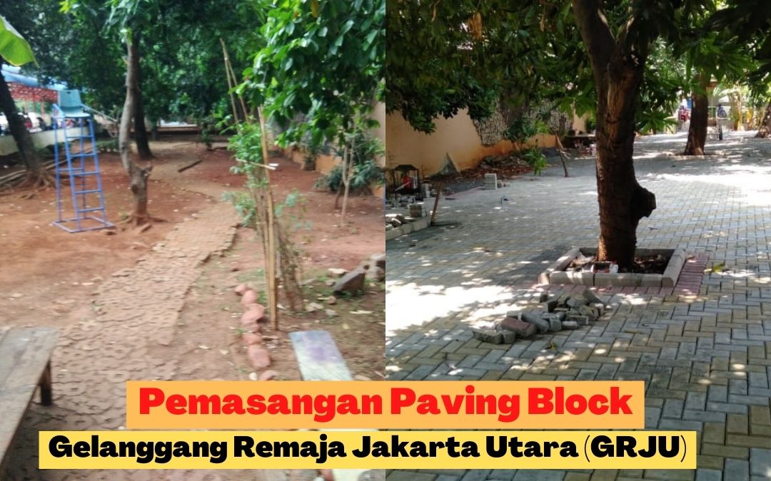 Pemasangan Paving Block Gelanggang Remaja Jakarta Utara (GRJU)